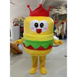 Adult Size Lovely Hamburger Mascot Costumes Halloween Fancy Party Dress Cartoon Character Carnival Xmas Easter Advertising Birthday Party Costume Outfit