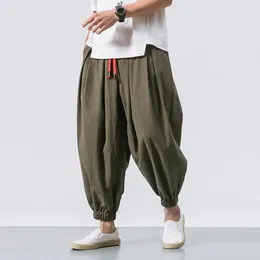 Men's Pants Spring Men Loose Chinese Linen Sweatpants High Quality Casual Brand Oversize Trousers Male