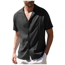 Men's Casual Shirts Fashion Classic Basic Slim Shirt Male Summer Top High Street Pocket Korean Style Hipster Handsome