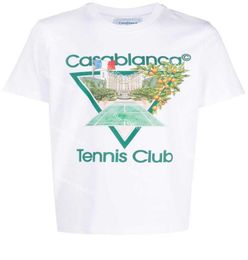 23ss Tennis Club T shirts Men Designer Court Floral Sicilian Tee Couple Hawaiian Short Sleeve T-Shirt Polo2617510