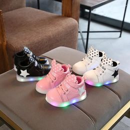 Boots Cartoon Star Girls Fashion Cute Lovely Children Shoes High Quality S Kids Sneakers Footwear