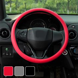 Steering Wheel Covers Silicone Auto Car Cover Anti-Slip For 27-42CM Styling Washable Easy To Instal Protector