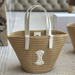 Designer Handbags Summer Straw Bag Fashion Shopping Bag Beach Totes Women Luxury Woven Large Crossbody Bags Lady Shoulder Basket Bag 240515