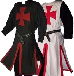 Medieval Warriors Knight Templar Crusader Costume For Adult Men Gown Shirt Top Cross Tabard Surcoat Tunic Clothes Belted Plus Size4527875