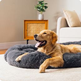 犬のベッド大きなサイズの犬、ふわふわのソファカバー、大きな犬のベッドを落ち着かせる、家具プロテクター用の洗える犬のマット