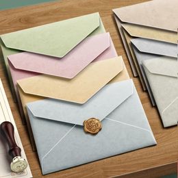 Gift Wrap Paper Envelope 250g High-grade Macaron 50pcs/lot Wedding Small Stationery Envelopes Postcards Supplies Invitations For Business