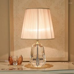 Table Lamps Buy 2 Get 10% Off European Style Luxury Crystal Lamp For Bedroom Bedside Wedding Gift Home Decor 220v 110v EU Plug