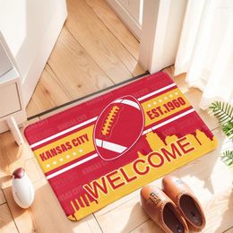 Carpets Decorative Floor Mat 60x40cm Home Entrance Rugs Sports Theme American Rugby Court Rug Porch Decoration