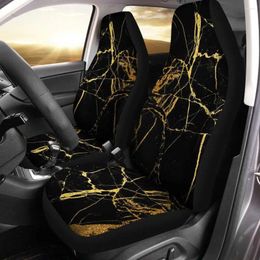 Car Seat Covers Golden Scratch Marble Custom Accessories Pack Of 2 Universal Front Protective Cover