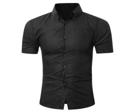 Camicia hawaiane maschi di moda topsleves top piccola griglia a colori solidi camicie da uomo slim camicia 5xl7480467