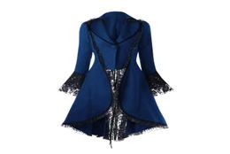 Women039s Jackets Ladies Court Punk Style Retro Longsleeved Slim Fit Single Breasted Waist Lace Stitching Tuxedo Gothic Jacket4986147