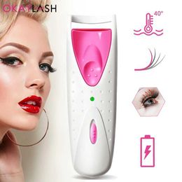 Eyelash Curler OKAYLASH Electric Heating eyelash perm and curler latest professional battery powered eyelash clip Cilia curling and makeup tool Q240517