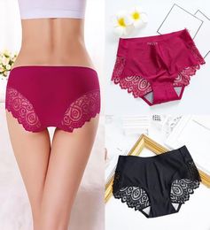 Lace Panties Thongs Seamless Cotton Breathable Briefs Plus Size Girl Ice Silk Underwear Sexy Briefs Plus Size9653331