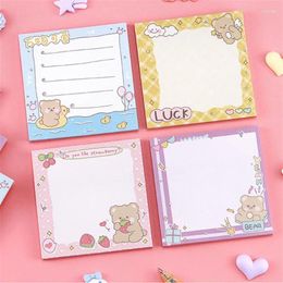 24pcs/lot Kawaii Bear Memo Pad Cute N Times Sticky Notes Notepad Bookmark Stationery Stickers Gift School Supplies