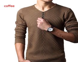 5 colors 2016 Autumn Winter Brand Casual VNeck Sweater mens Cashmere Wool Slim Pullover christmas sweater men Dress Knitted Sweat8008977