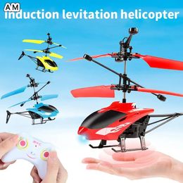 suspension rc helicopter dropresistant induction aircraft toys kids toy gift for kid 240517