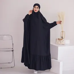 Ethnic Clothing Eid Hooded Abaya For Women Muslim Prayer Garment One Piece Jilbab Hijab Dress Ramadan Islam Clothes Dubai Turkey Djellaba