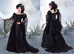 Dark Roses Bustle ball Gown prom dresses Couture Dark Fantasy medieval renaissance victorian fusion gothic evening masquerade cors9397970