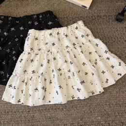 Skirts Korean Style Kawaii White Mini Skirt Women Black Harajuku Coquette Y2k Aesthetic Fashion Summer Clothes