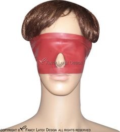 Black And Red Two Colour Costume Accessories Sexy Rubber Latex Eye Mask With Button Plus Size 00259810019