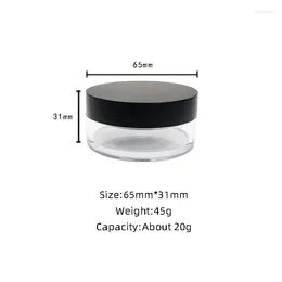 Storage Bottles 20g Portable Plastic Powder Box Loose Pot With Sieve Cosmetic Travel Makeup Jar Sifter Container Elastic Mesh Cloth