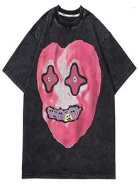 Men039s T Shirts 2022 Fashion Men Washed TShirt Funny Ghost Graphic Shirt Hip Hop Streetwear Harajuku Tops Summer Short Sleeve7075377