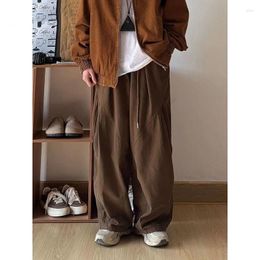 Men's Pants Japan Korean Fashion Vintage Solid Baggy Cargo Men Spring Wide-leg Oversized Casual Y2k Clothing