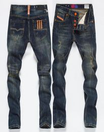 New 2020 jeans Mens repair straight retro Do old Little feet men Long pants retro Jeans size 28407689676