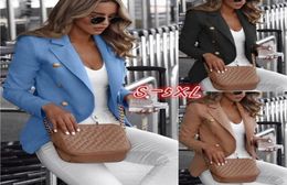 Women039s Suits Blazers Nice Summer Longsleeved Doublebreasted Solid Colour Standup Collar Small Suit Blazer Women5842610