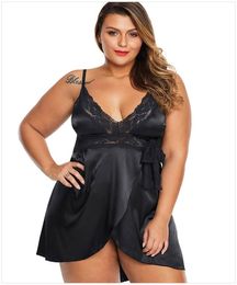 2020 Plus Size Sexy Pyjamas Babydoll Lingerie Sexy Erotic Women Silky Sexy Pajamas Nightdress Delicate Touch Adult Games Sling1280035