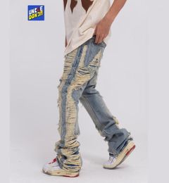 Men039s Jeans Distressed For Men Y2k Streetwear Ripped Cargo Clothing Damaged Flare Jeans2905882