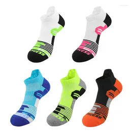 Men's Socks Summer Sports Ankle For Men Low Tube Breathable Soft Sweat-absorbing Cotton Anti-slip Stripe Fitness Running Quarter Sock