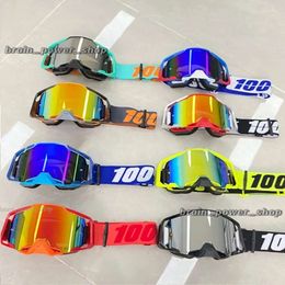 Okulary przeciwsłoneczne Desinger 100 Motocross Ski Goggle Goggle Mx Off Road Masque Helmets Gogle do motocyklowych okularów rowerowych rowerowych 283