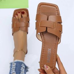 Summer Slippers Women Flat Luxury Outdoor Beach Flip Flops Female Sandals Trend Brand Design Slides Shoes Woman 2024 Big Size 43 240509