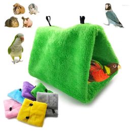 Other Bird Supplies Parrot Swing Toy Plush Nest Hamster Winter Cotton Warm Thick Hanging Cage Hammock And Comfortable Removeable Bed