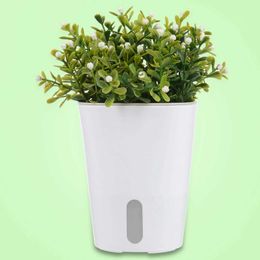 Planters Pots Hydroponic automatic water absorption 2-layer juicy flower pot self watering plants Hydroponic lazy garden flower pot plantsQ240517
