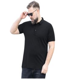 Men039s Plus Size Polos 9XL 10XL Summer Ice Silk Short Sleeve T Shirt Turndown Collar Solid Cooling Polo Shirts Oversize Casual2766655