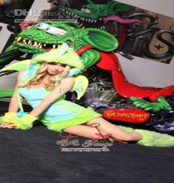 Easter Lady Sexy Plush Furry Dinosaur Costumes Cosplay Witches Gothic Beauties Nightclub DS Animal Apparel4366805