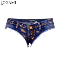 Logami Mini Shorts Sexy Low Waist Denim Micro Shorts Women Party Clubwear Ladies Short Feminino Jeans Q1905095971470