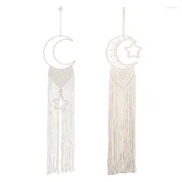 Tapestries Bohemian Star And Moon Tapestry Decorative Pendants Cotton Rope Woven Home Decorations Wall Hangings Ornaments