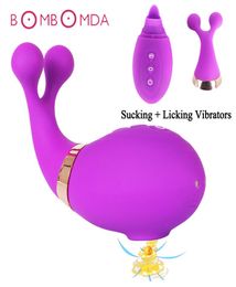 Clit Licker Vibrator Nipple Sucking Clitoris Vagina Stimulate Adult Sex Oral Licking Blowjob Tongue Vibrating Sex Toys for Women Y4479526