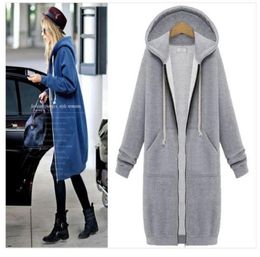 Europe style women039s clothes 2016 hoodies for women Casual zipper hoodies longsleeved cardigan jackets long fleece sweatshir8960637