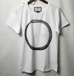 18ss Luxury Europe Italy High Quality Summer Snake Tshirt Fashion Men Women T Shirt Casual Cotton Tee Top9436869