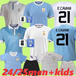 24 25 Uruguay Soccer Jersey 2024/2025 fans Player L.SUAREZ CAVANI DE LA CRUZ national team Shirt G.DE ARRASCAETA VALVERDE ARAUJO BENTANCUR Football Uniform kids kit