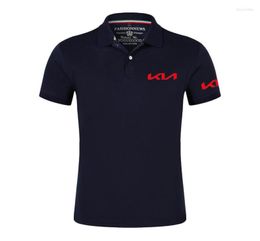 Men039s Polos 2022 Summer Polo Shirt Kia Motors Logo Printing Fashion Pure Cotton Comfortable Casual Color Hip Hop Tshirt8090872