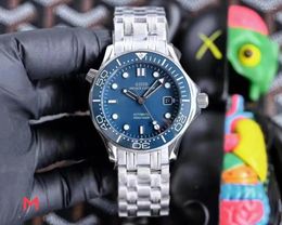 Wristwatches Luxury Automatic Watch For Men Mechanical Watches Stainless Steel Bracelet Black Blue Ceramic Bezel Sapphire Glass Back