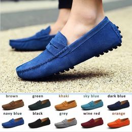 3850 Shoes Men Casual Fashion Genuine Leather Loafers Moccasins Slip on Flats Male Driving 240516