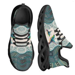 Casual Shoes INSTANTARTS Fashion Mesh Swing Sneakers Hummingbird Bohemian Mandala Print Ladies Running Women's Footwear