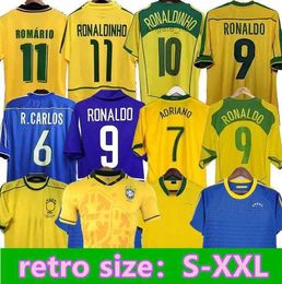 Soccer Jerseys 1998 Brasil soccer jerseys 2002 retro shirts Carlos Romario Ronaldinho 2004 camisa de futebol 1994 BraziLS 2006 1982 RIVALDO ADRIANO JOELINTON 198