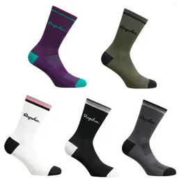 Sports Socks Soft & Comfortable Mid Tube - Solid Colour Letter Logo Pattern Durable Wear-resistant Sweat Absorbent Sport Cycling